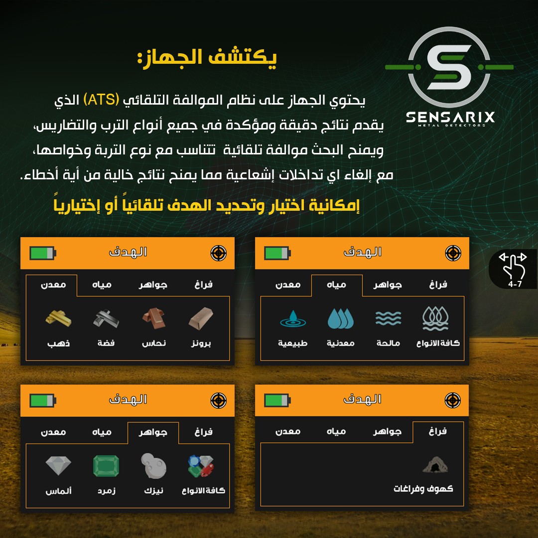 افضل جهاز لكشف الذهب والمعادن الثمينة والمياه الجوفية 